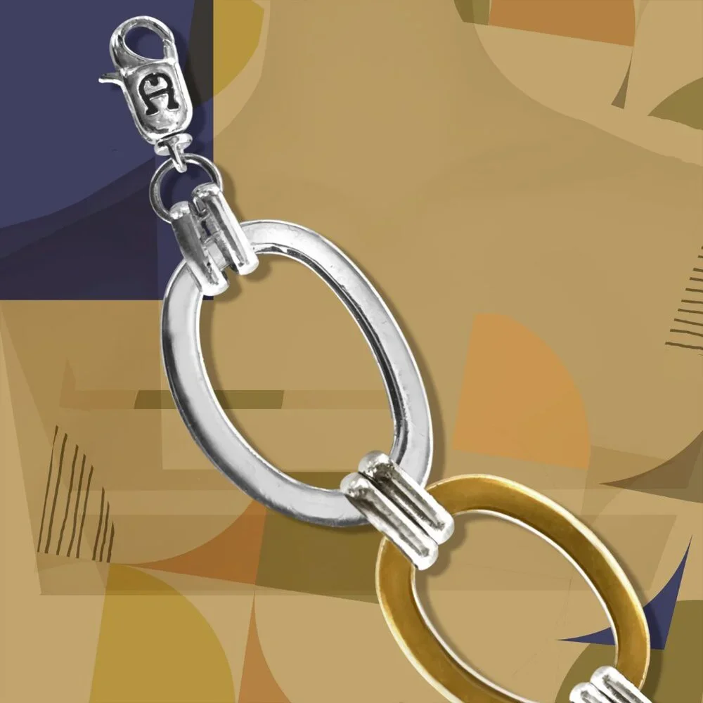 NECKLACE Etienne Aigner Polished Silver & Matte Gold - Picture 2 of 2